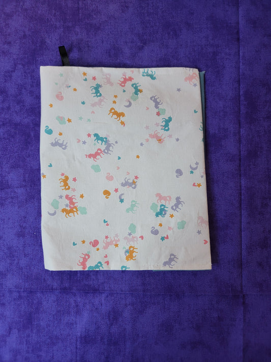 Blue unicorn adjustable book sleeve